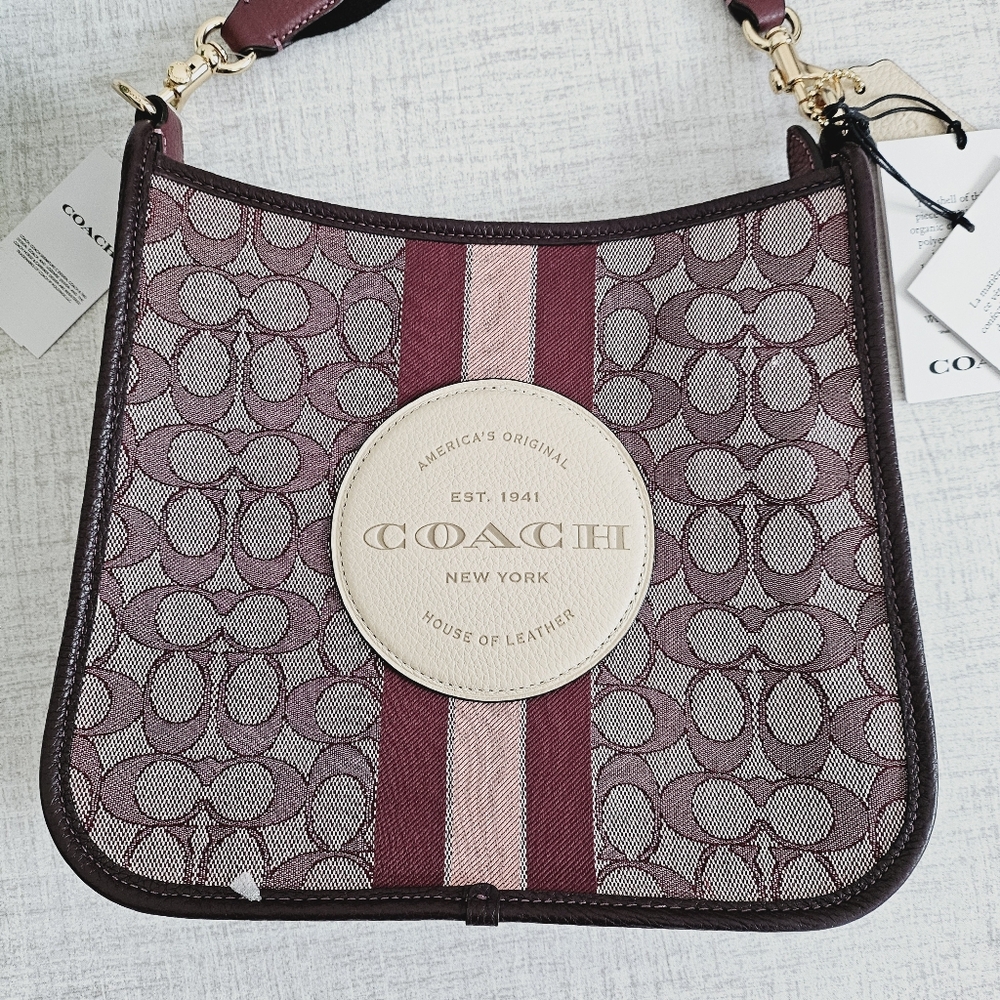 🆕COACH Dempsey File Bag In Signature Jacquard With Stripe And Coach Patch CA195 - Picture 2 of 12